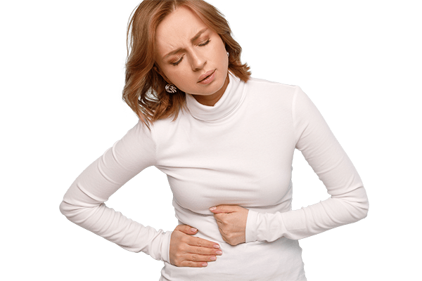Woman with Irritable Bowel Disease.